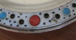 Кофейная пара серебро 916 эмаль