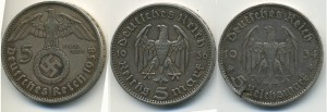 Лот 5-марочников 1934, 1936, 1938 гг