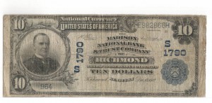 $10 1901. National Currency