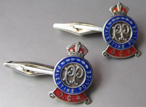 Запонки."Полиция Палестины".(серебро.)