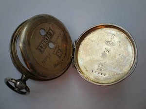 Эмалевый корпус от женских часов Серебро 84 проба.