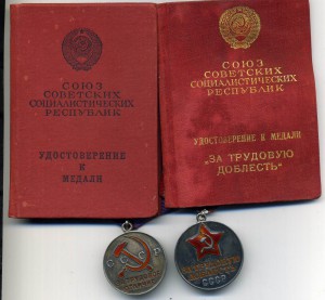 Доблесть № 22448 и Отличие с доком на Одного
