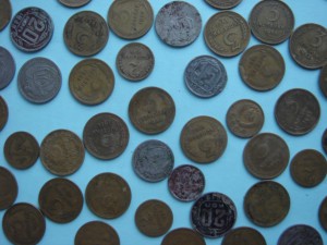 Мелочь СССР до 1961 года, 66 монет.
