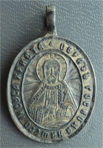 Нательная  иконка образок в серебре