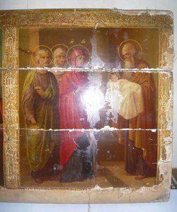 Двухсюжетная икона (сусалка)