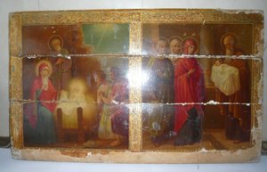 Двухсюжетная икона (сусалка)
