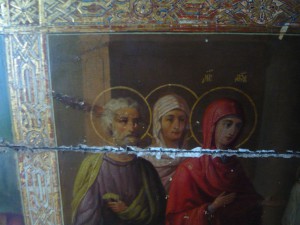Двухсюжетная икона (сусалка)