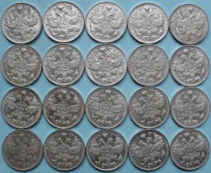 5,10,15,20 копеек - всего 76 штук