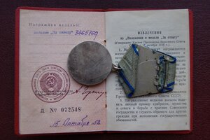 Трудовая доблесть с документом 1976 год.