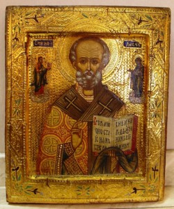 Икона Николай Чудотворец. Отличная сохранность.