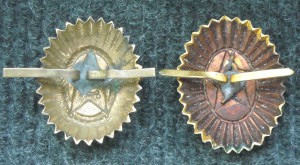 Кокарды офицерскаие латунные, обычная и с накл. звездой