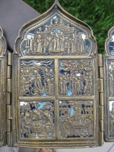 Складень, 4 створки, 3 цвета эмали