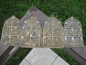 Складень, 4 створки, 3 цвета эмали