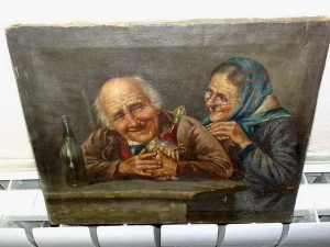 Дедок и бабка за бутылью. Предположительно Германия. Подскаж