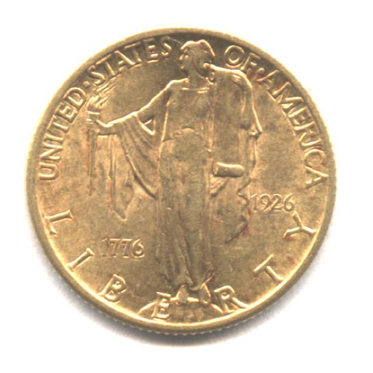 2 1/2 доллара США золото 1926г юбилейный RR