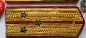 Погоны парадные старлей малиновые 1950е