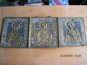 Складень Деисус трехстворчатый