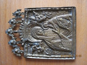 Икона бронзовая "Пресвятая Богородица"