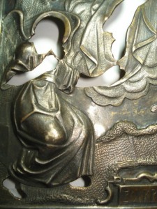 Оклад Праздники. 36х31,5см.Серебро. Вес 480грамм.