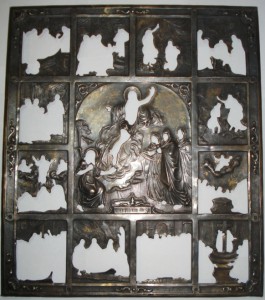 Оклад Праздники. 36х31,5см.Серебро. Вес 480грамм.