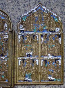 Пластика. Складень "Двунадесятые Праздники", шестицветка.