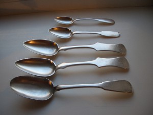Ложки,серебро 84проба-1851,1881,1892г.