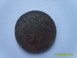 копейка в облаках 1755 перечекан с крестовика