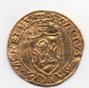 Scudo d'oro 1523-1538.  Венеция.  AU