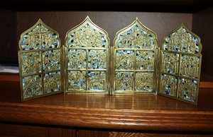 Складень Праздники (6 цв. эмали, сохран)