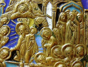Пластика. Успение Богородицы, шестицветка.