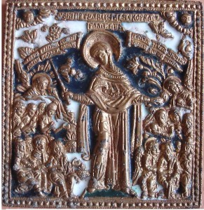 Богородица и Воскресение. Спайка. 3 эмали.