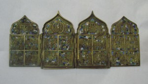 4-х створчатый складень, Хрусталев, 6 эмалей