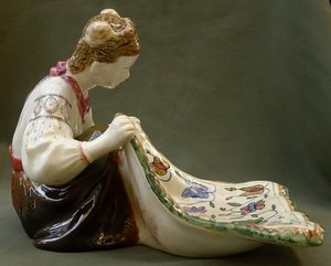 Украиночка с платком, Конаково - 1953 год, М. Холодная.