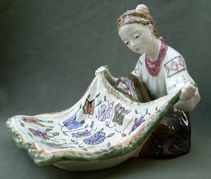 Украиночка с платком, Конаково - 1953 год, М. Холодная.