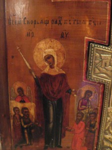 Икона с литым крестом