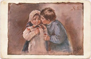 Открытка Х.В. Елиз.Бёмъ. Печать:15 рота Зап.Пехотного полка