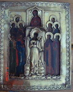 Икона"Собор Ангела Хранителя с избранными Святыми". Аналой.