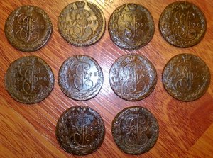 10 пятаков КЛАДОВЫЕ 1795годъ