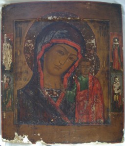 икона Казанской Божией Матери. 35х31см.Ковчег.Продажа.