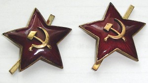 Две звезды с накладным СиМом (довоенные, средние)