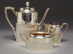 Кофейный серебряный сервиз.Стиль АМПИР.1909 год.