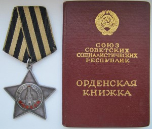 Орден Славы 3 ст. №733454 на лейтенанта