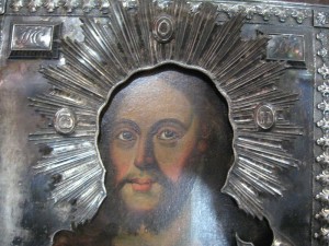 Икона Иисус Христос ( серебро 1822 год )