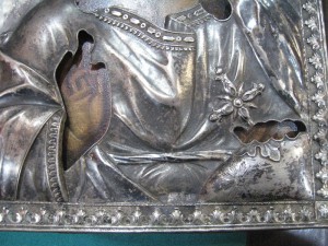 Икона Иисус Христос ( серебро 1822 год )