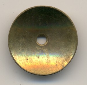 Гайка Монетный двор: "д" острая, D 24,7 мм = М 3,5 мм. ЛЮКС.