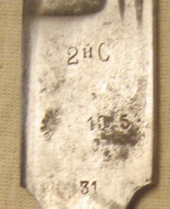 Клин шашки 1909 г. ,ЗОФ трехдольный