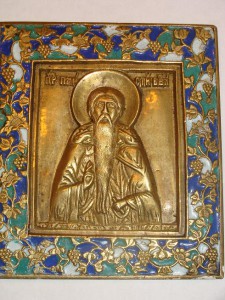 Плакетка.Св. Антипий.3-х цветная эмаль.