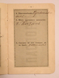 Паспорт 1914 года в хорошем состоянии