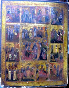 икона Рождество-Сошествие во ад с Праздниками-недорого