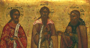 свв. Лаврентий, Илия Пророк и Сергий Радонежский